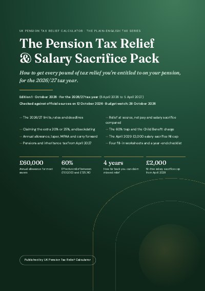 Cover of The Pension Tax Relief & Salary Sacrifice Pack